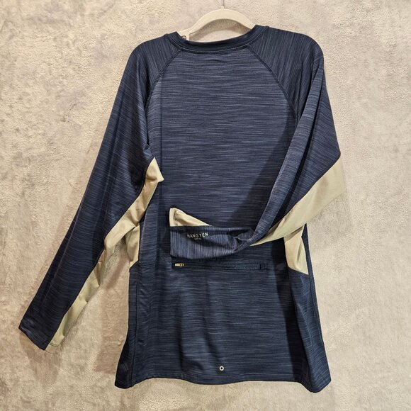 Hang Ten pull over Shirt Mens L Blue Gray UPF 50+ Grorpcore outdoor surfer hike - Picture 16 of 16